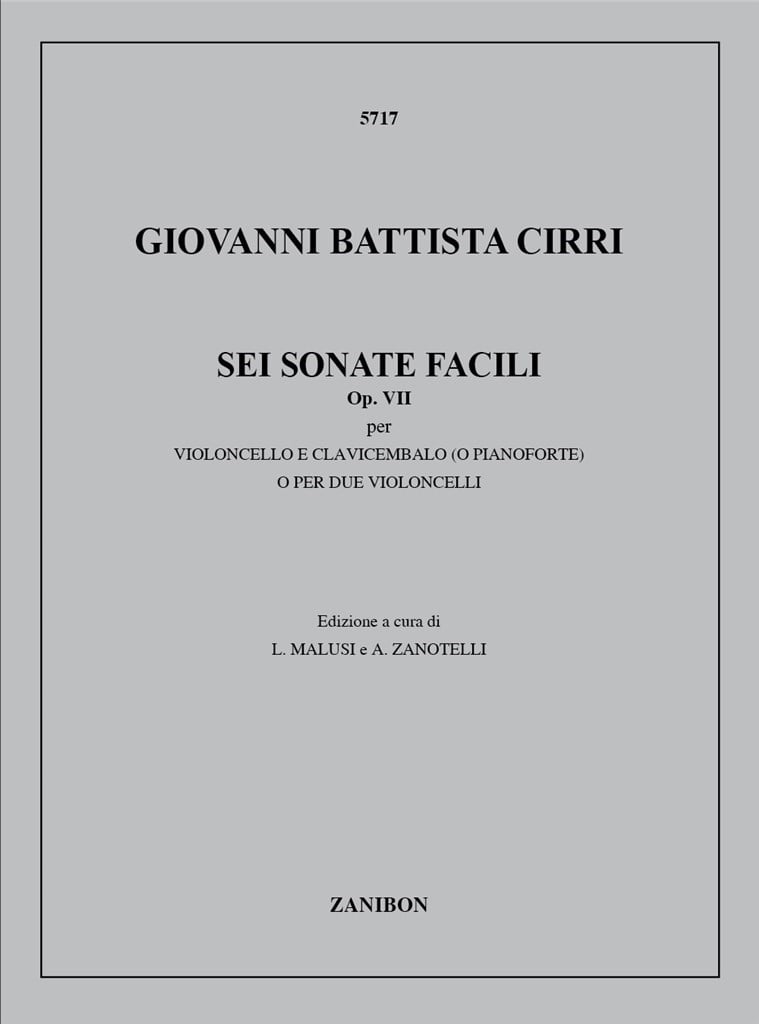 6 Sonate facili Op. 7